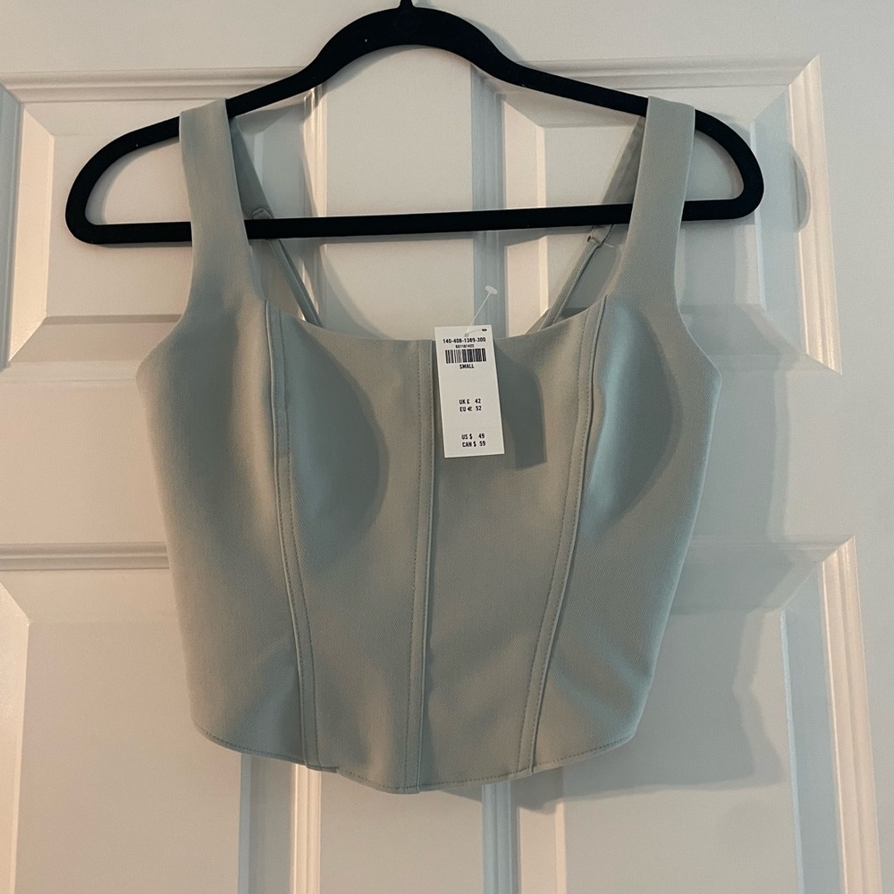 Abercrombie and Fitch scoop neck corset top size small.